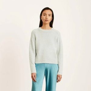 Vince Pebbled Crew Neck Sweater in Mint
